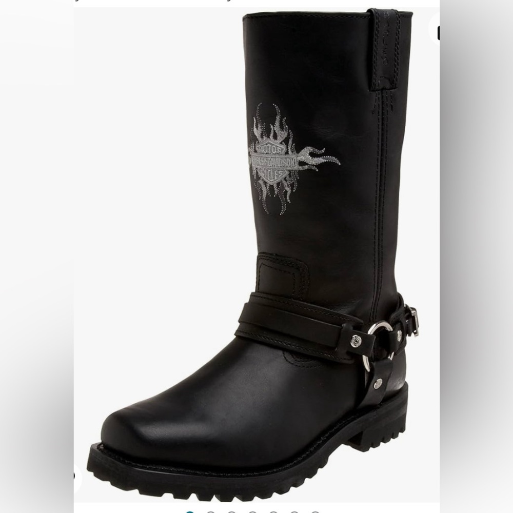 Harley Davidson Sentry Boots 8.5 Black Leather Riding 91055 Harness Motorcycle